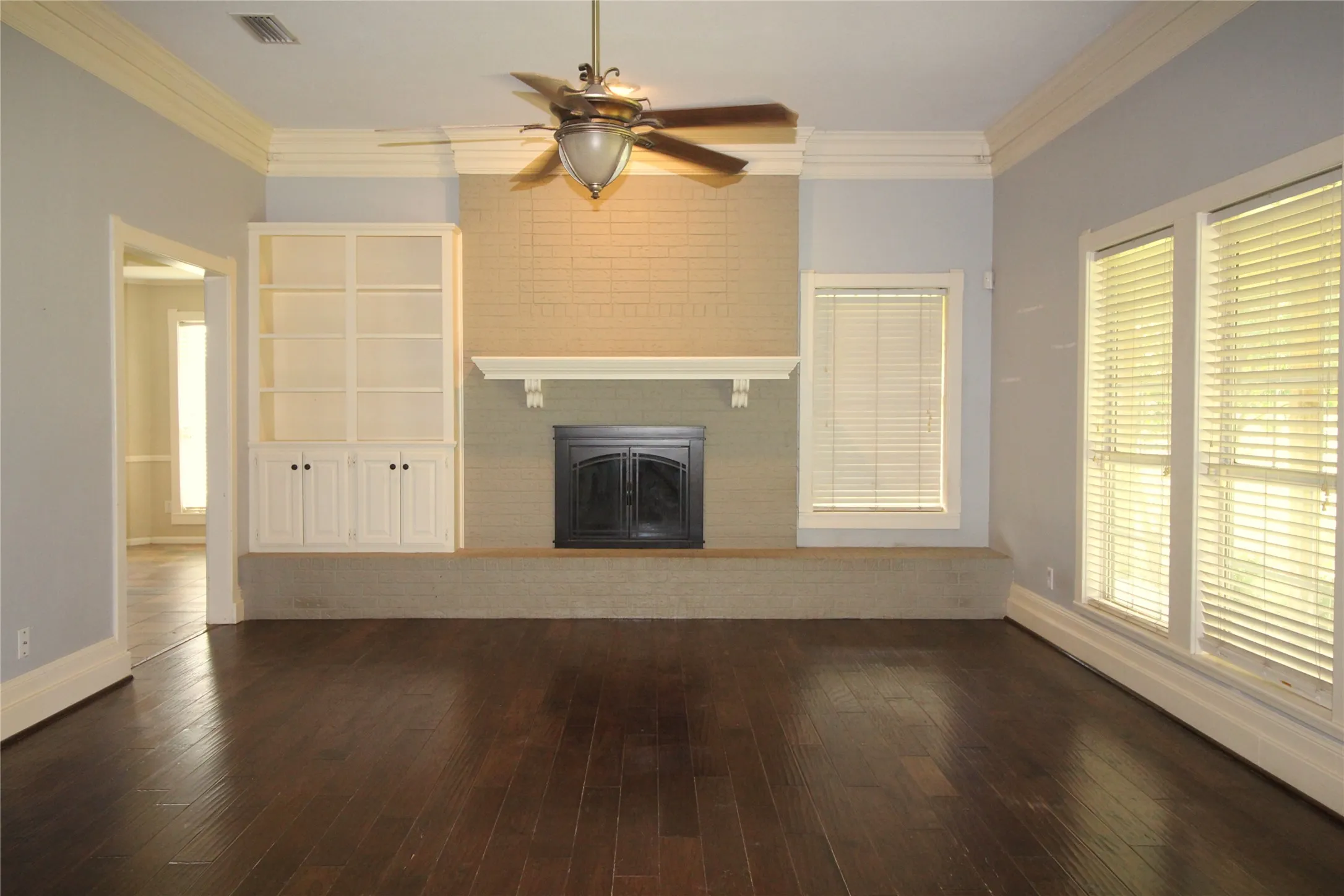 Living room with fireplace