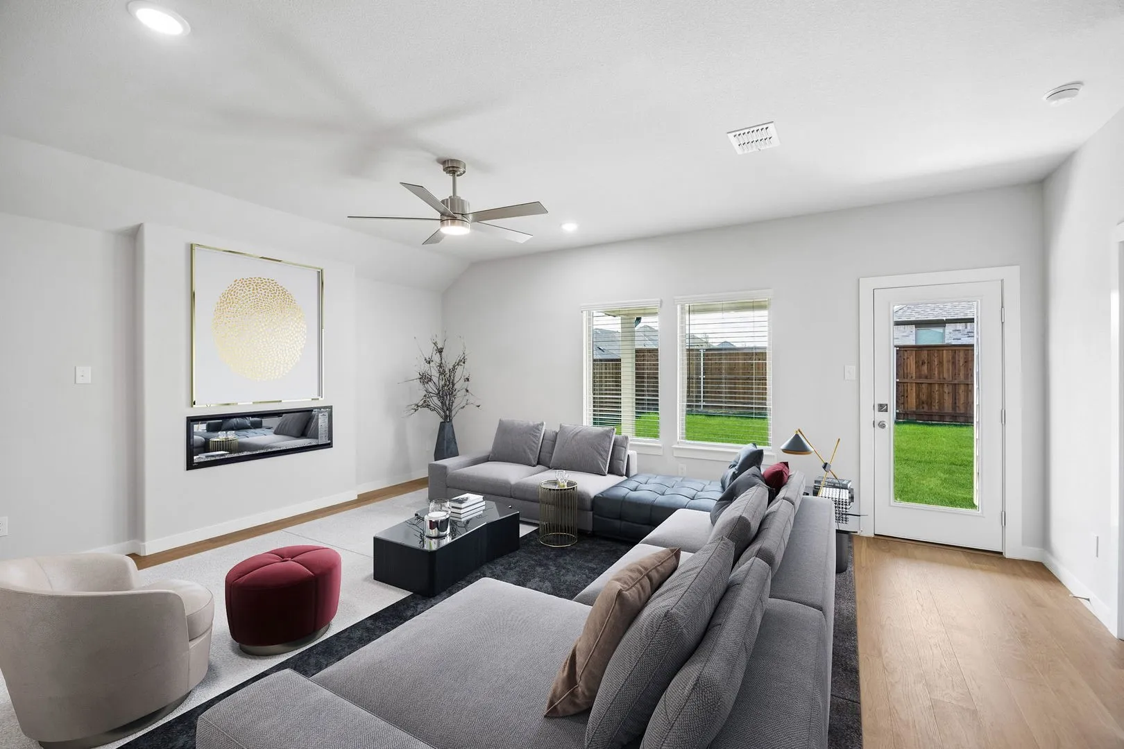 Living Room in the Oscar home plan – REPRESENTATIVE PHOTO