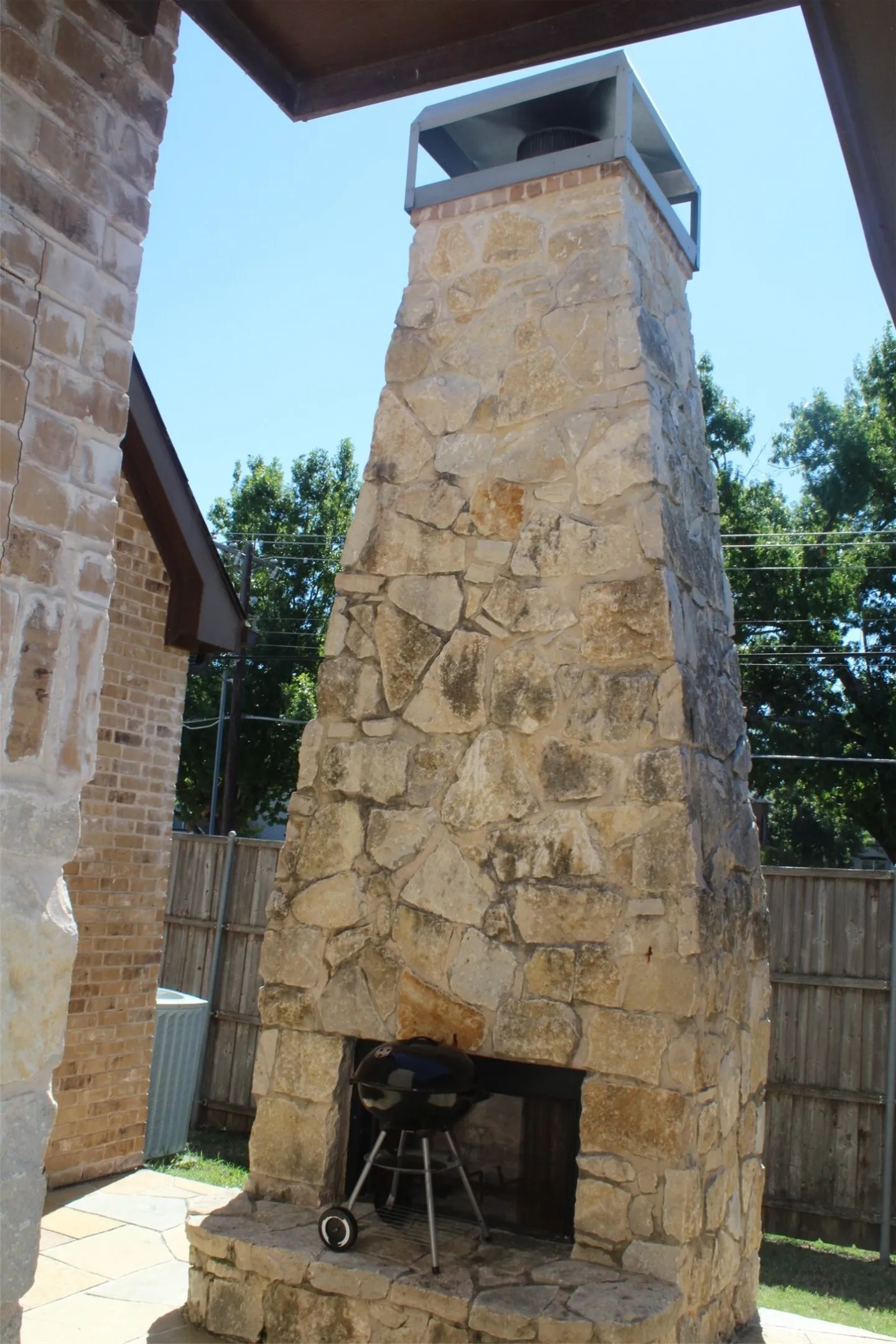 Exterior fireplace