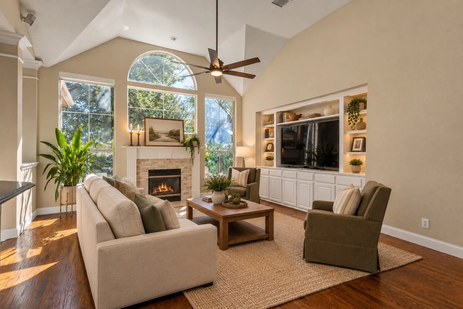 Virtually staged living room with a clean, bright, and inviting design that highlights the space’s open and comfortable feel.