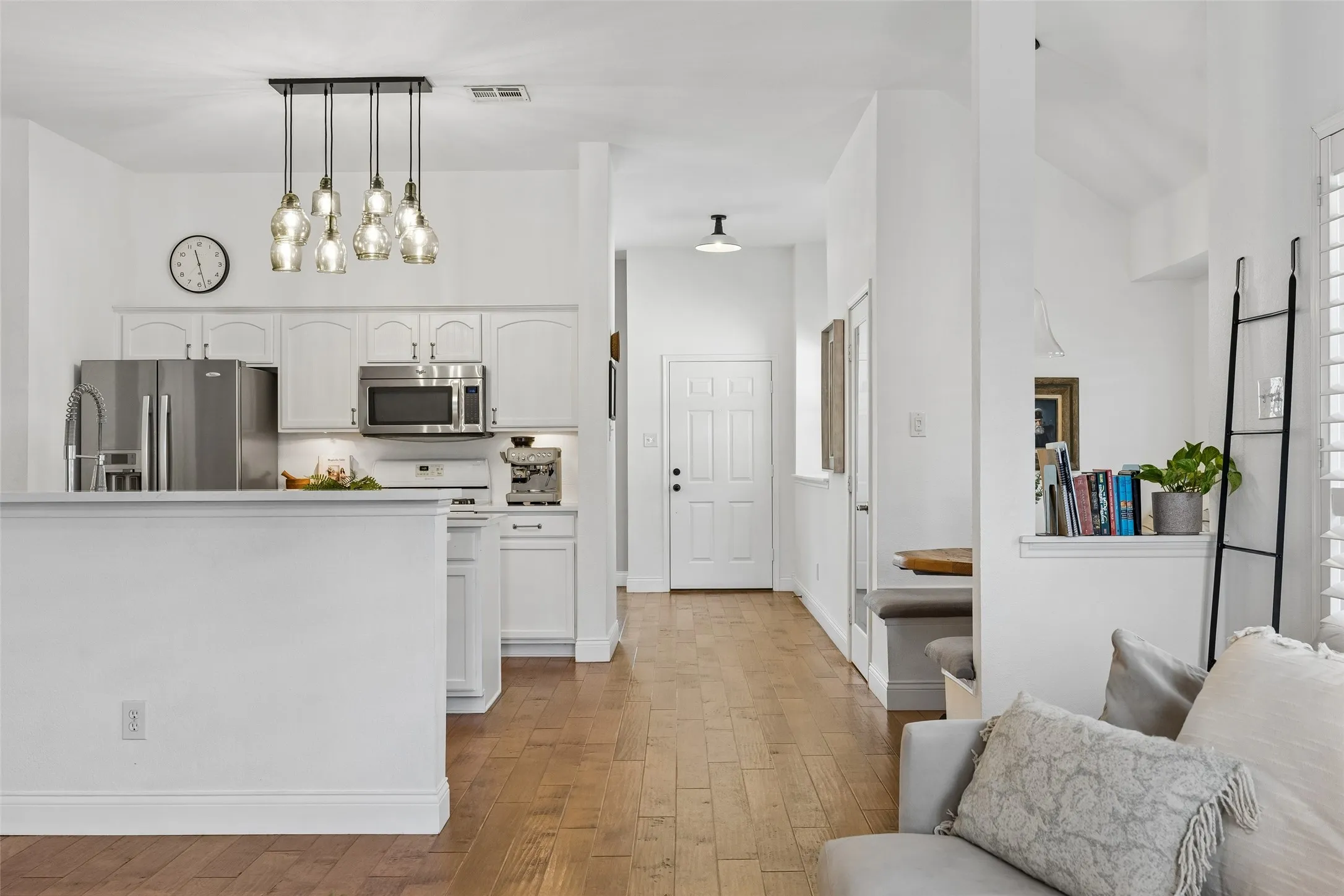 Easy flow from the dining room to the kitchen and everyday dining! Making entertaining dinner guests a breeze.