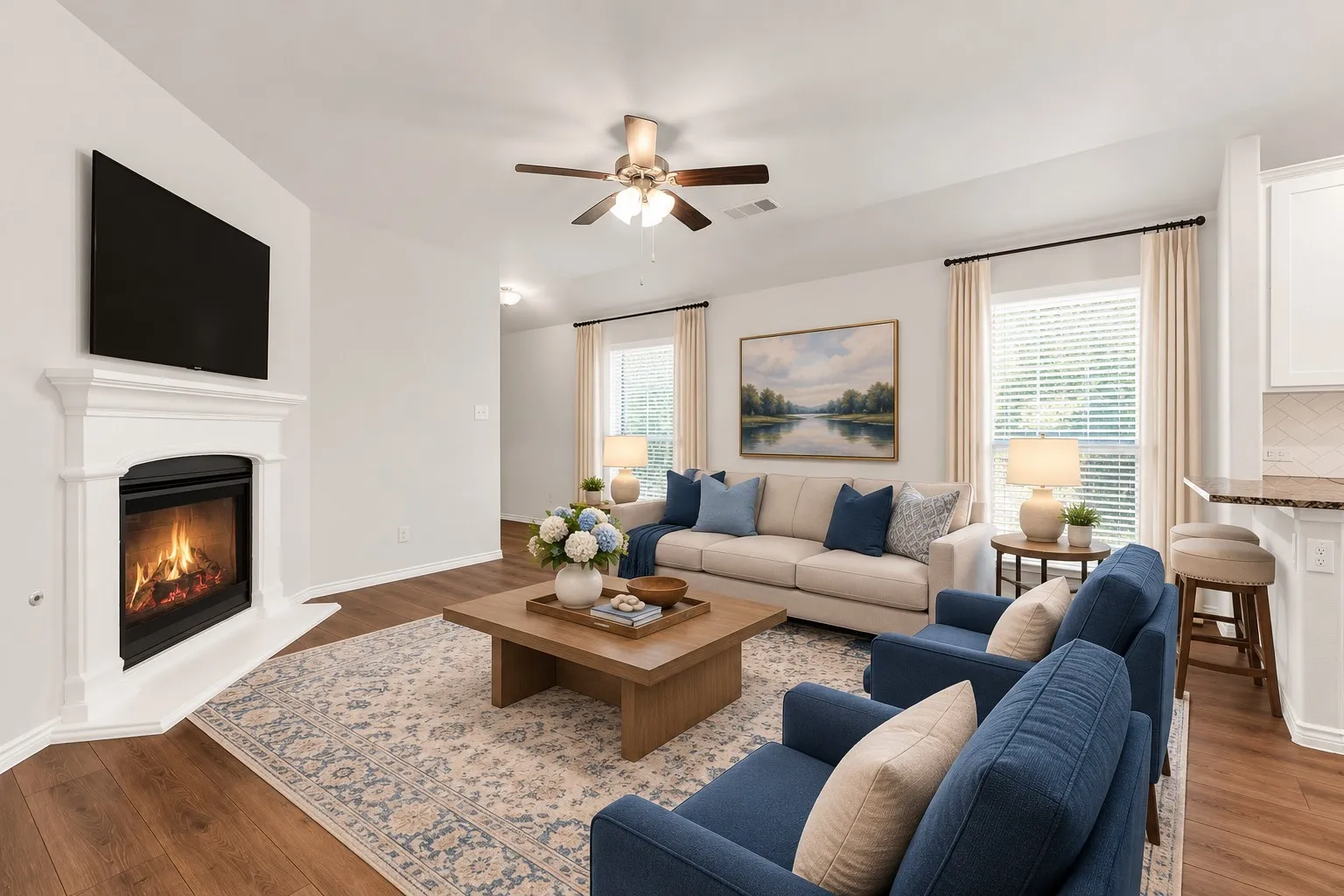 Living Room—Virtually Staged