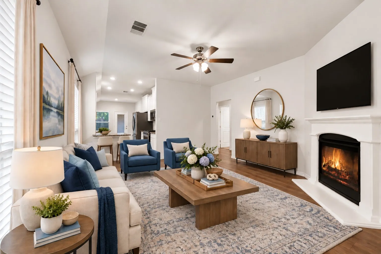 Open Living Floor Plan—Virtually Staged