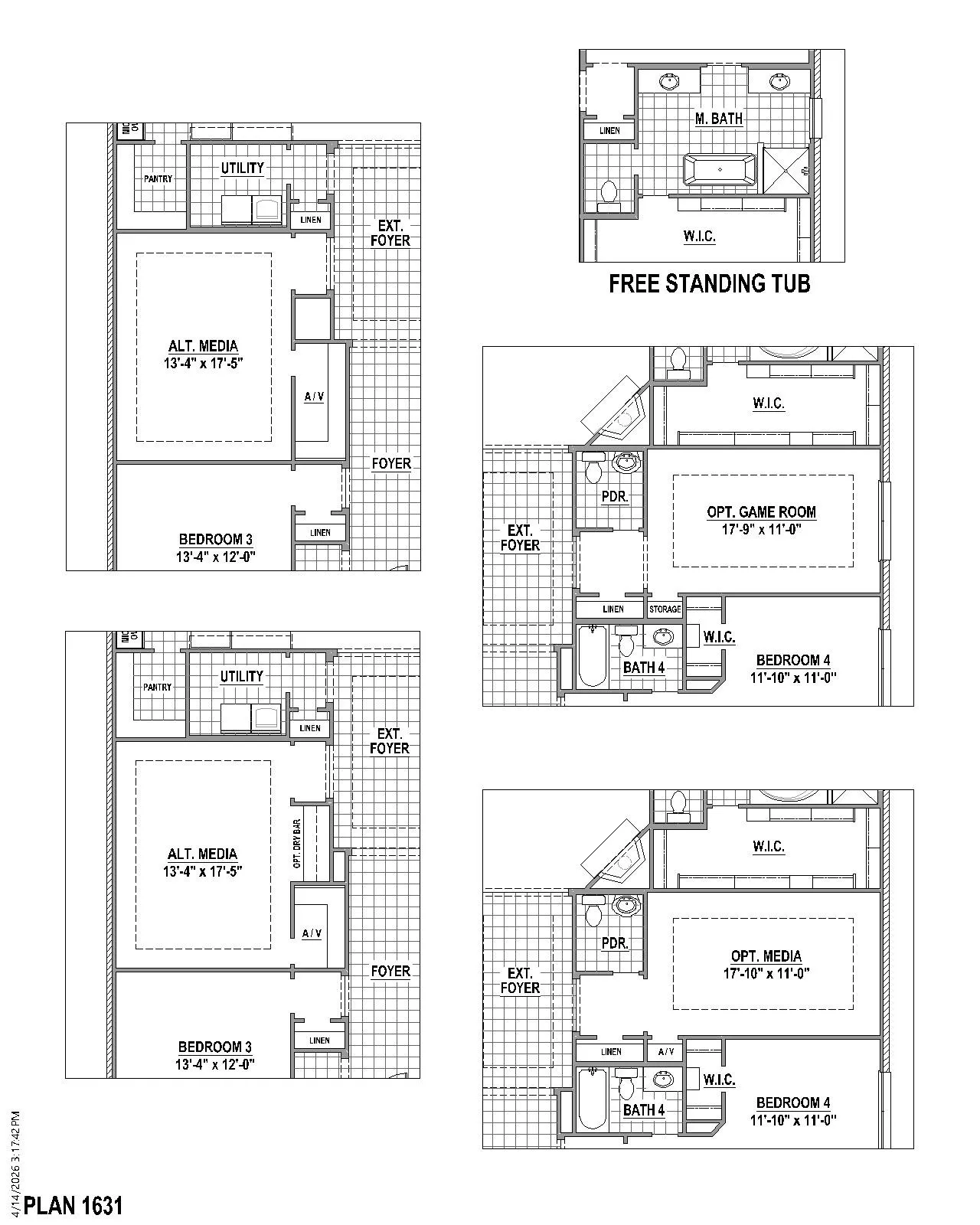 Floor plan options