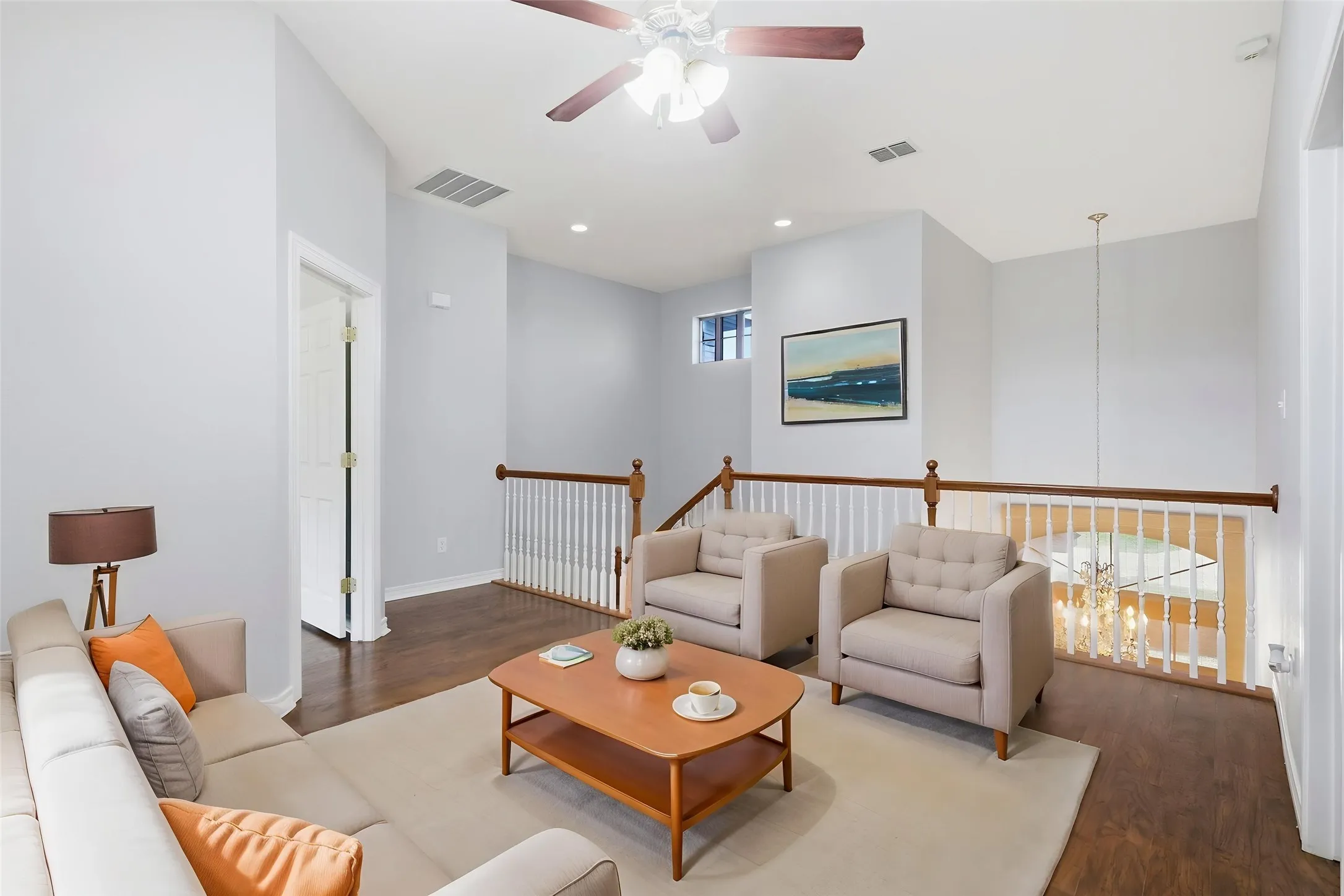 VIRTUALLY STAGED upstairs living/flex area