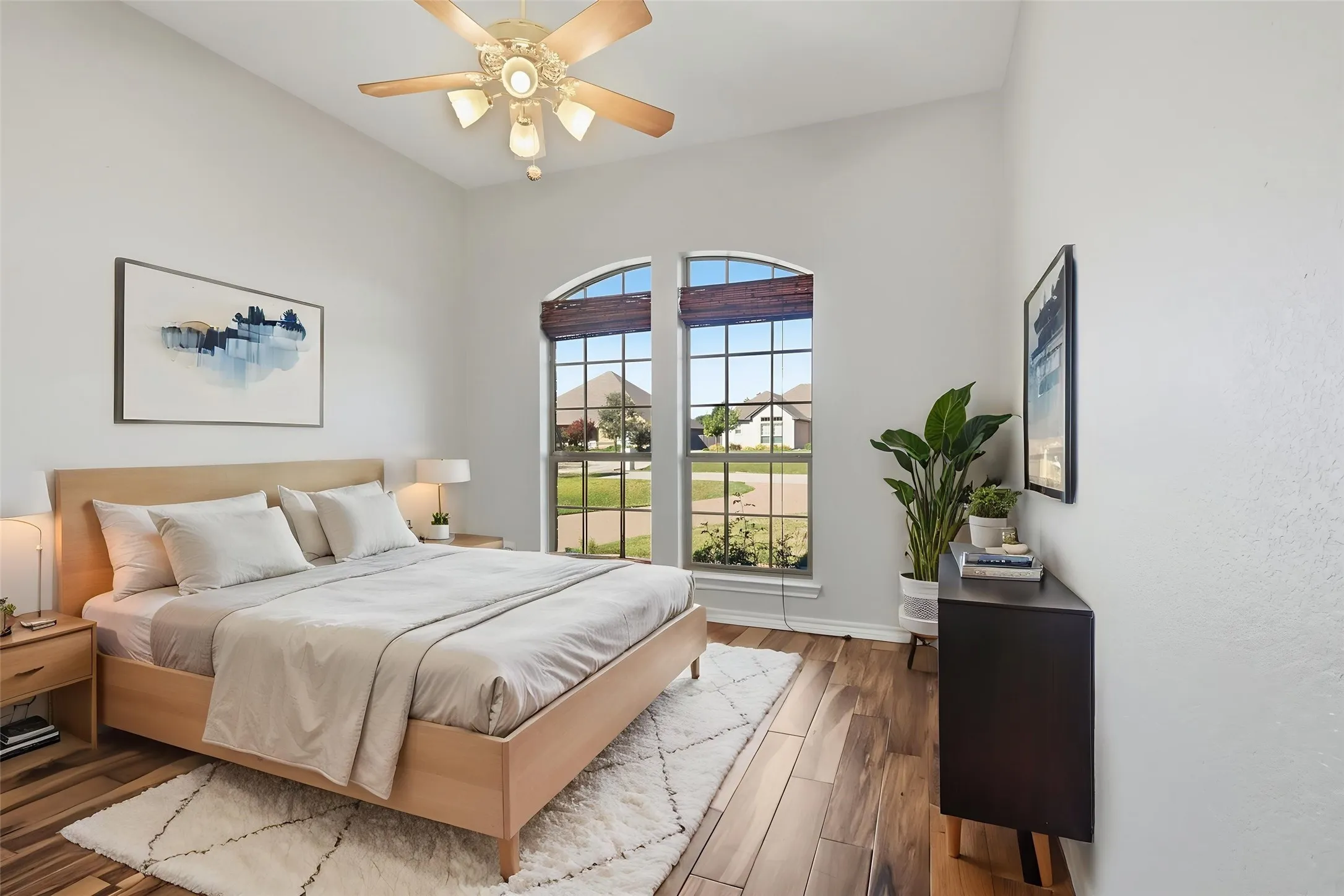 VIRTUALLY STAGED downstairs bedroom