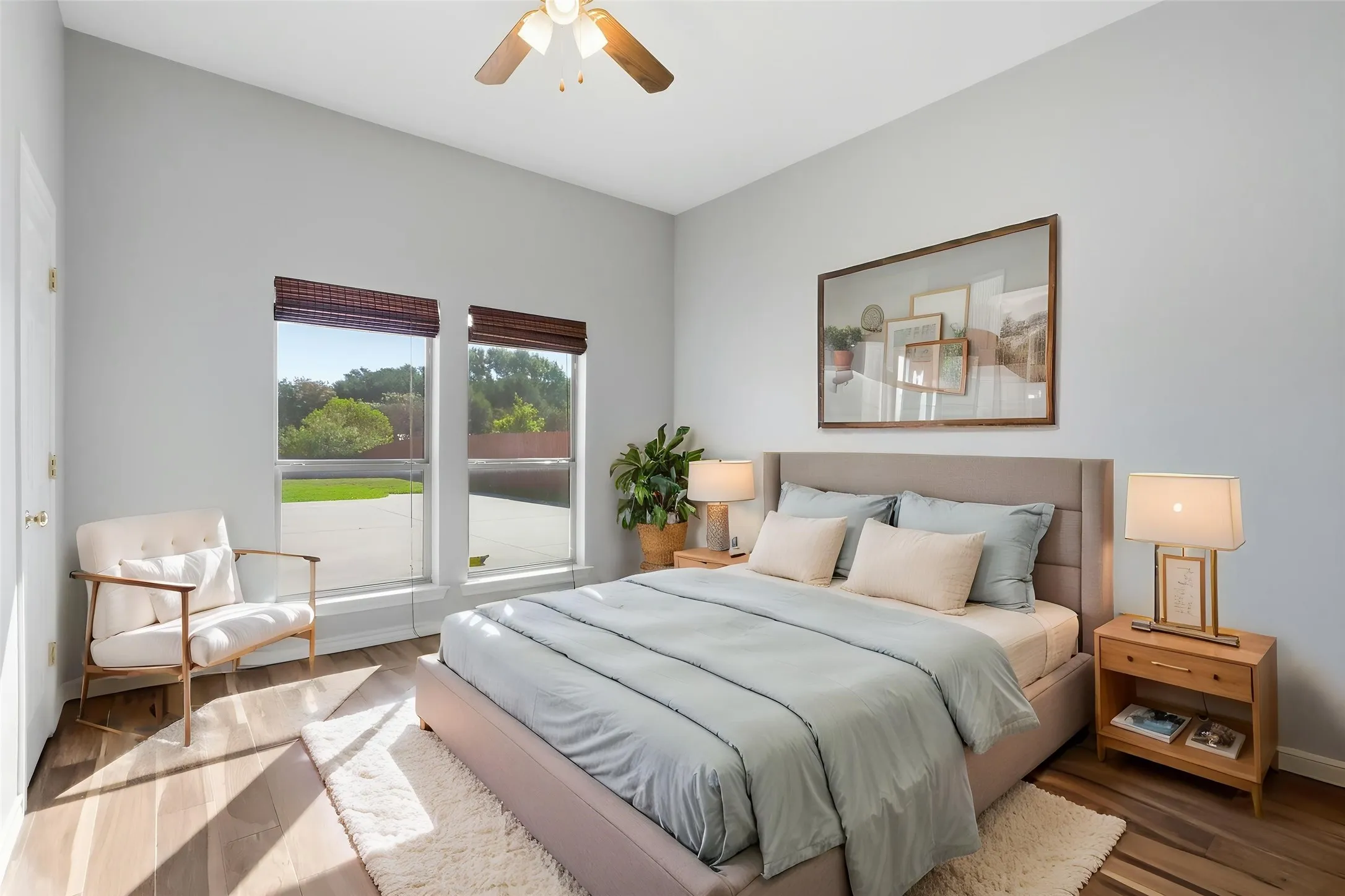 VIRTUALLY STAGED downstairs bedroom