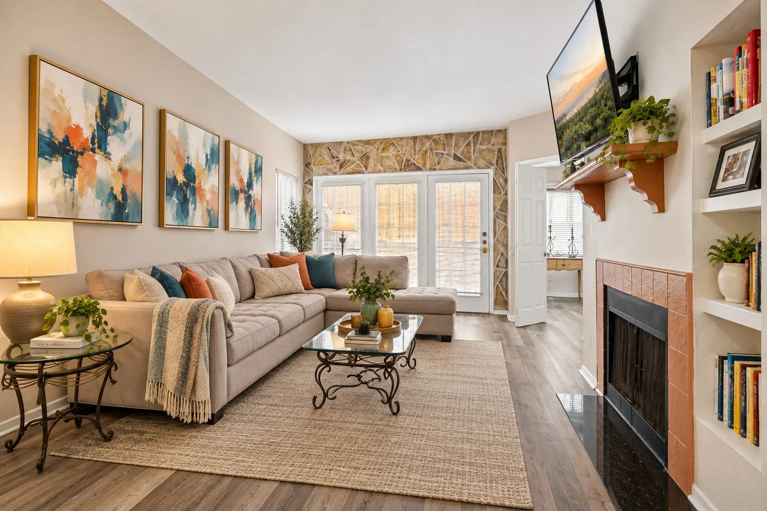 Virtual Staging with a pop of color