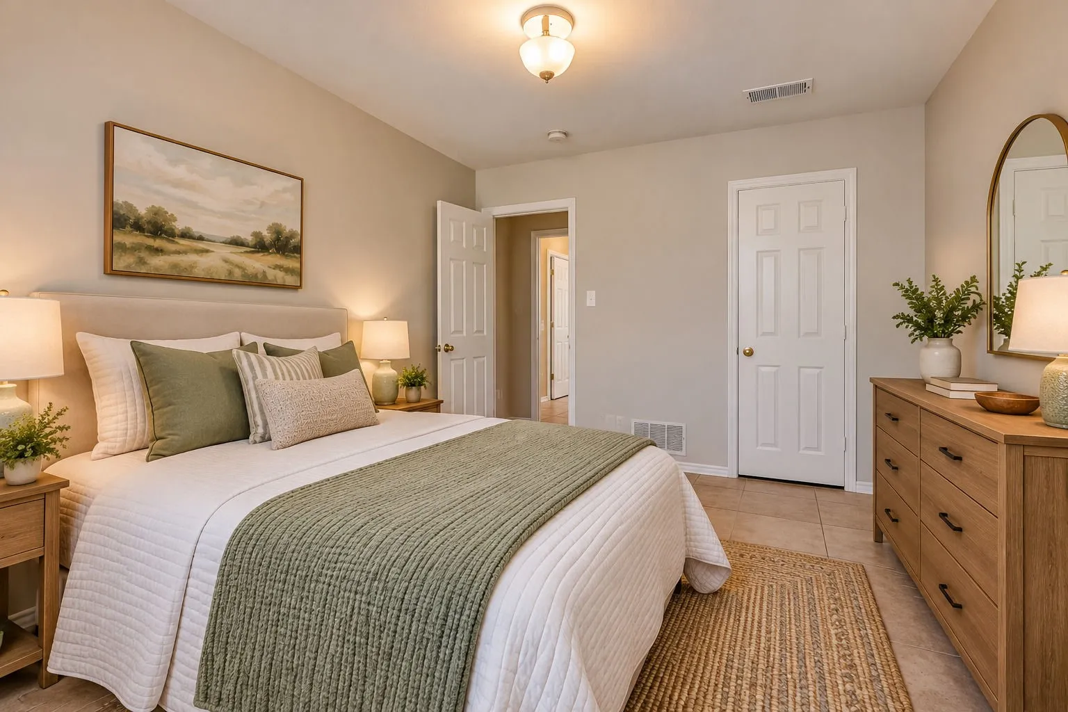Additional bedroom, also with good space, six panel doors, easy-care flooring.