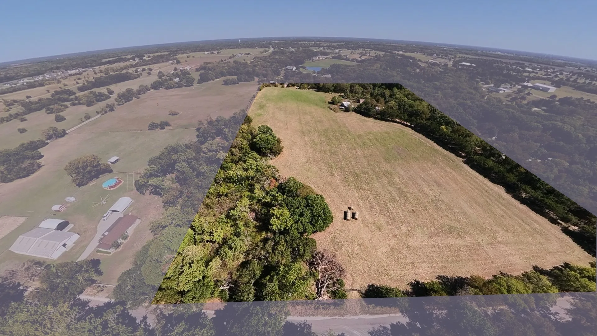 Expansive land parcel featuring clear acreage and wooded sections.property lines are approximate .