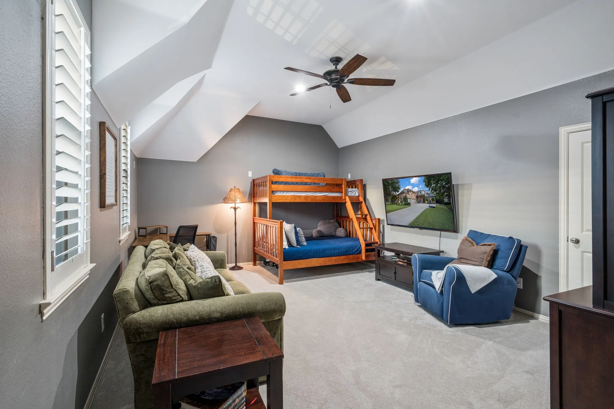 Flex Space converted to 5th bedroom could also be a game room or second family room, very lare, with nice storage area behind.