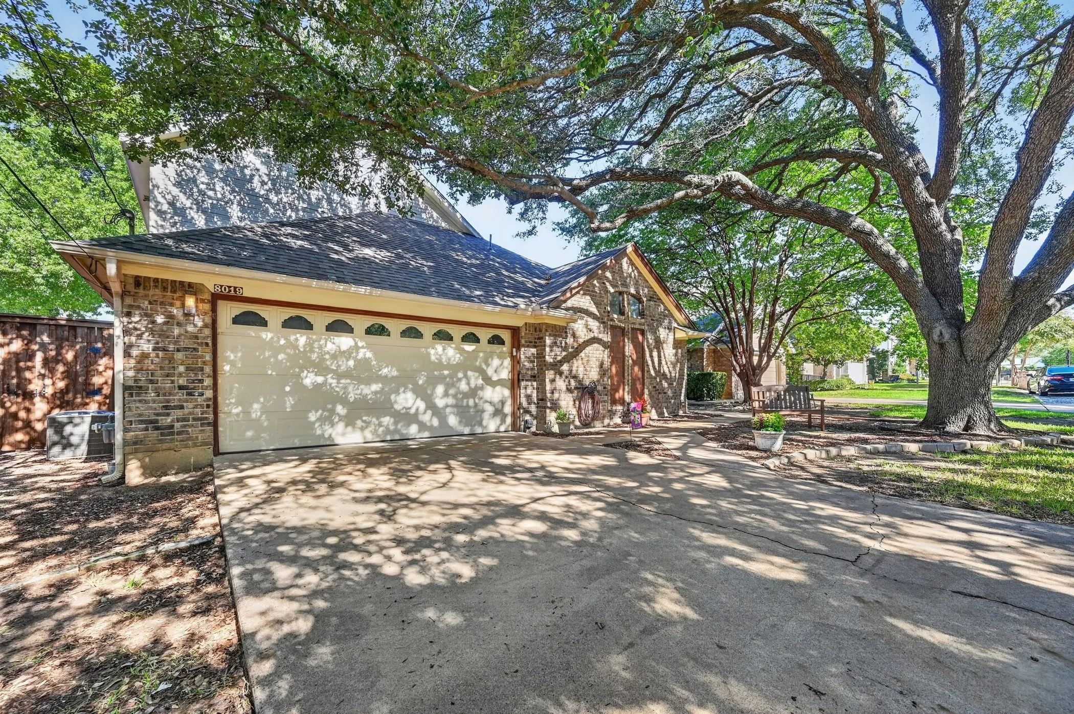 This one has mature trees that allow for extra shade to keep things cooler even when its hot.