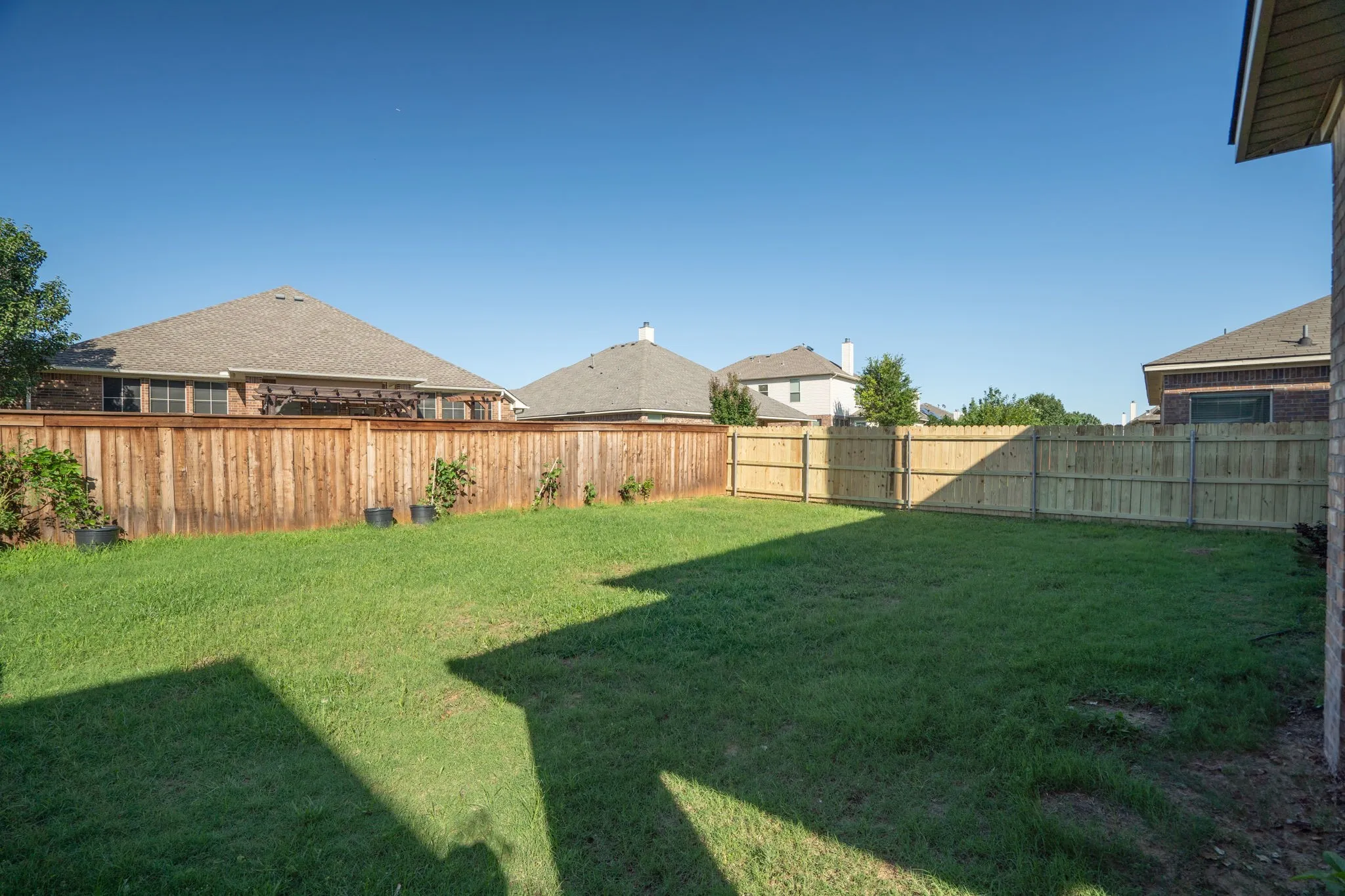 Spacious well-landscaped backyard