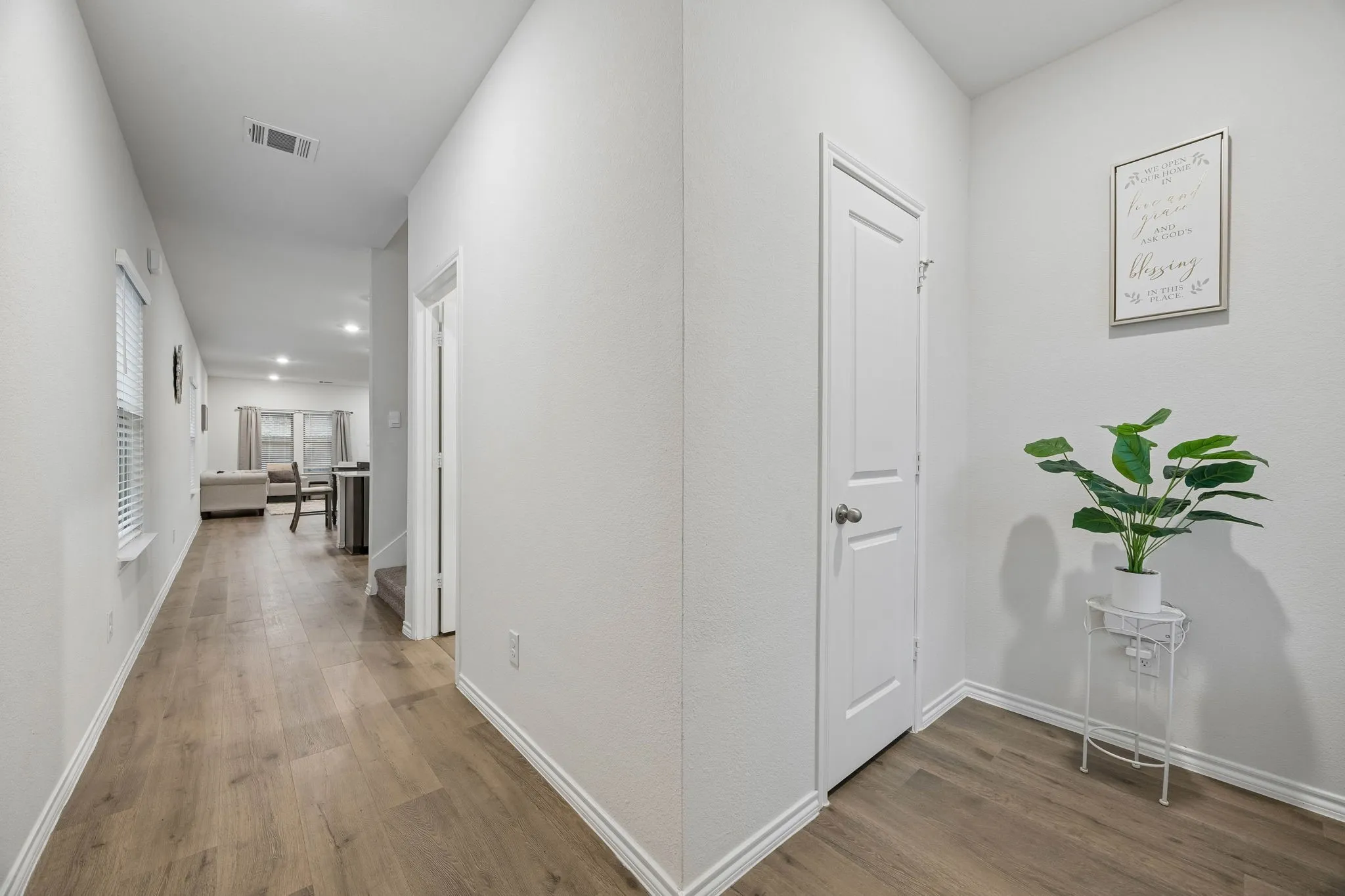 Looking into the home from the front entry