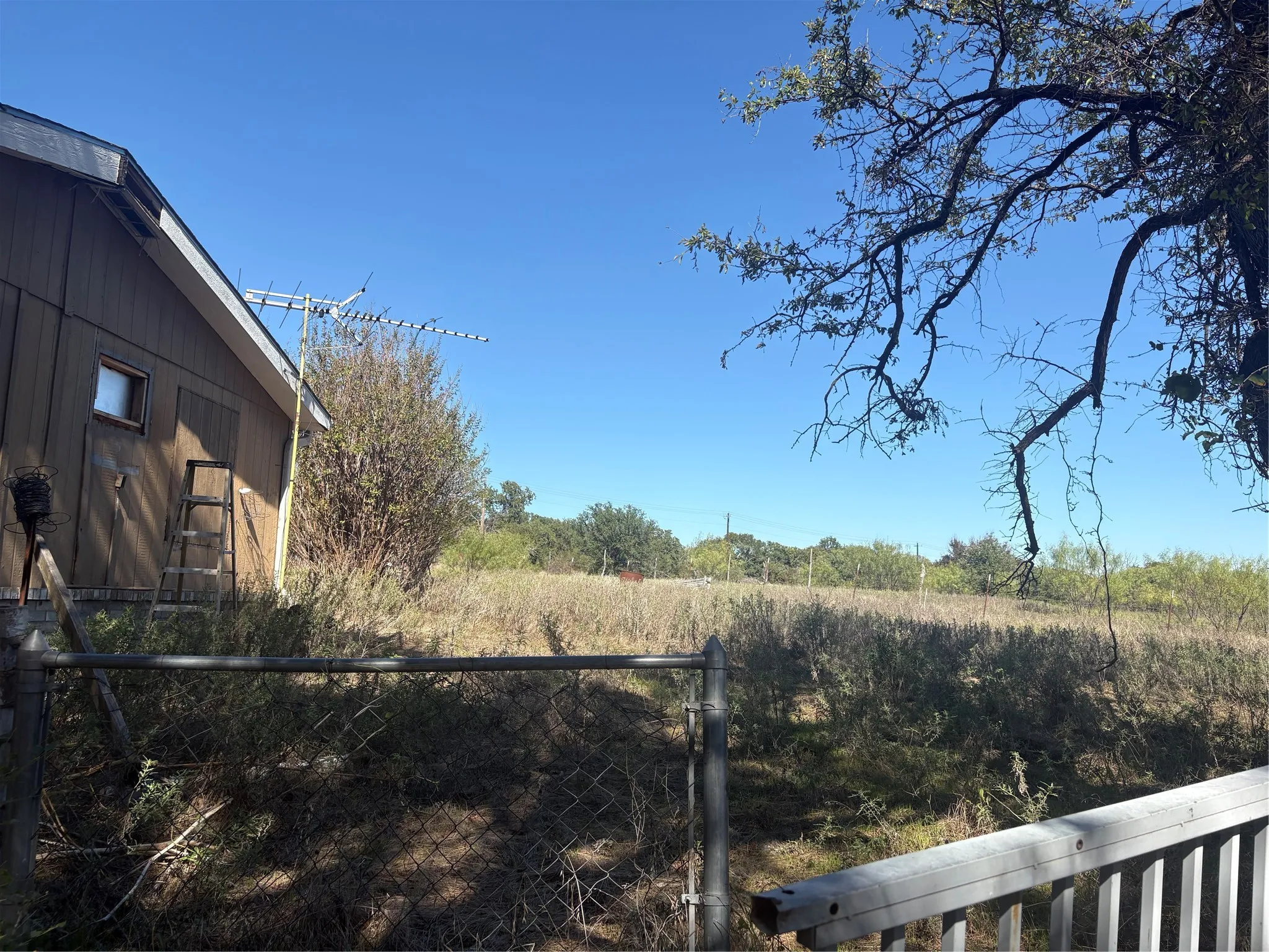 Side view of home from backyard