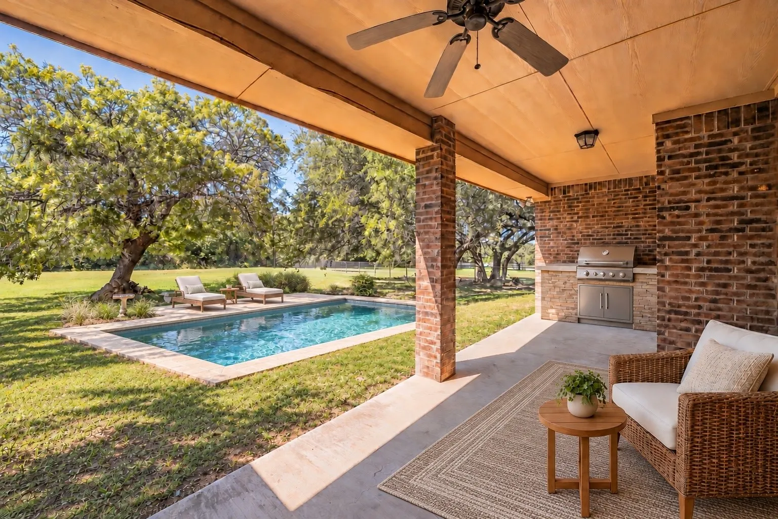 **Virtual Image of proposed outdoor kitchen and pool**