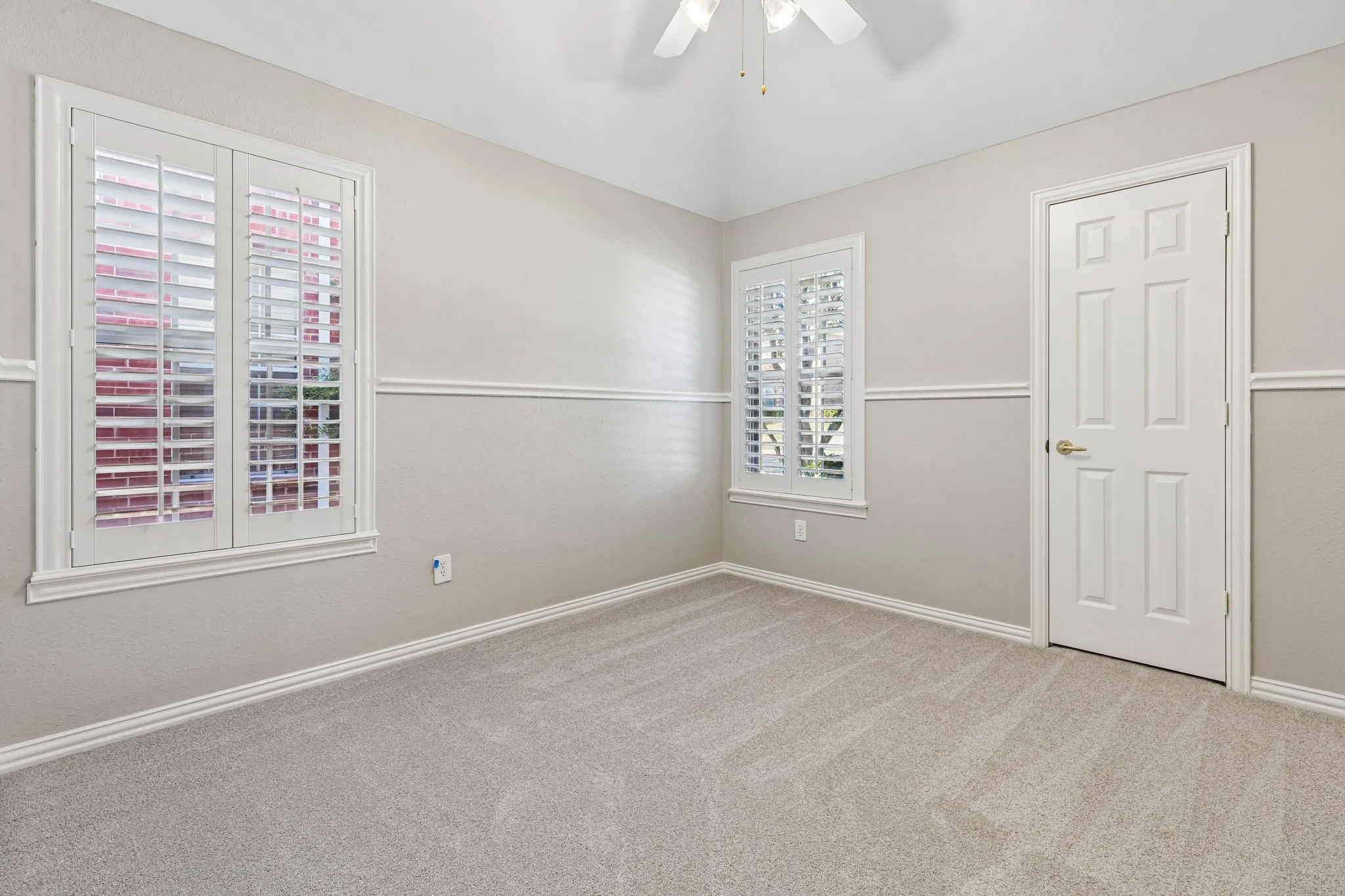 Secondary bedroom with brand new carpet
