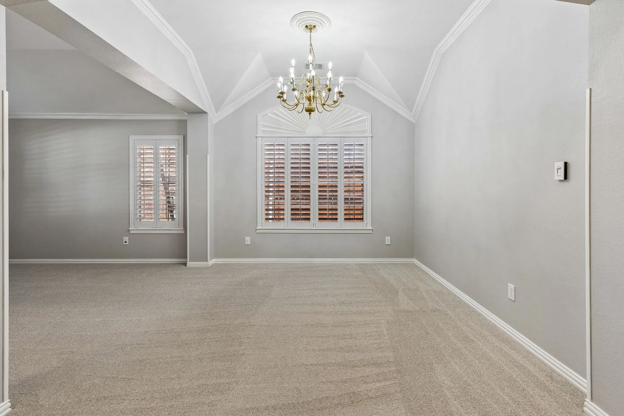 Decorative lighting and open floorplan