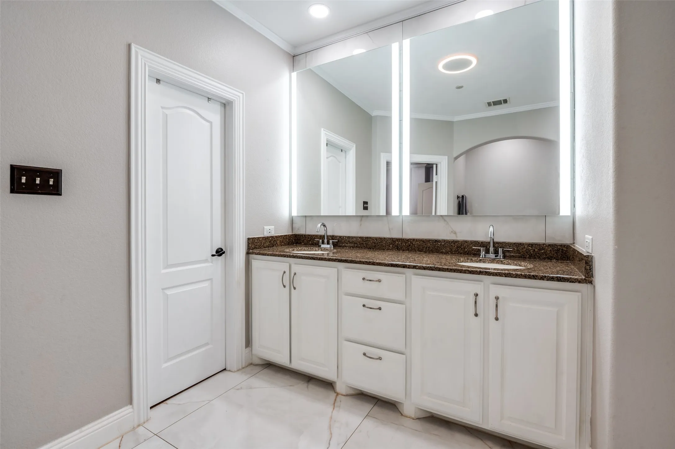 His and Hers Master Vanity - Italian Flooring Tile