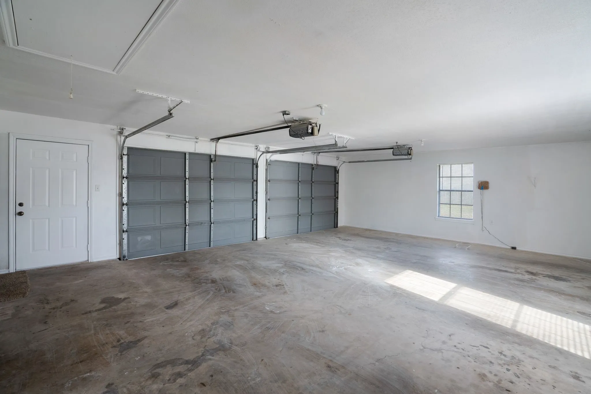 Attached oversize 2-car garage