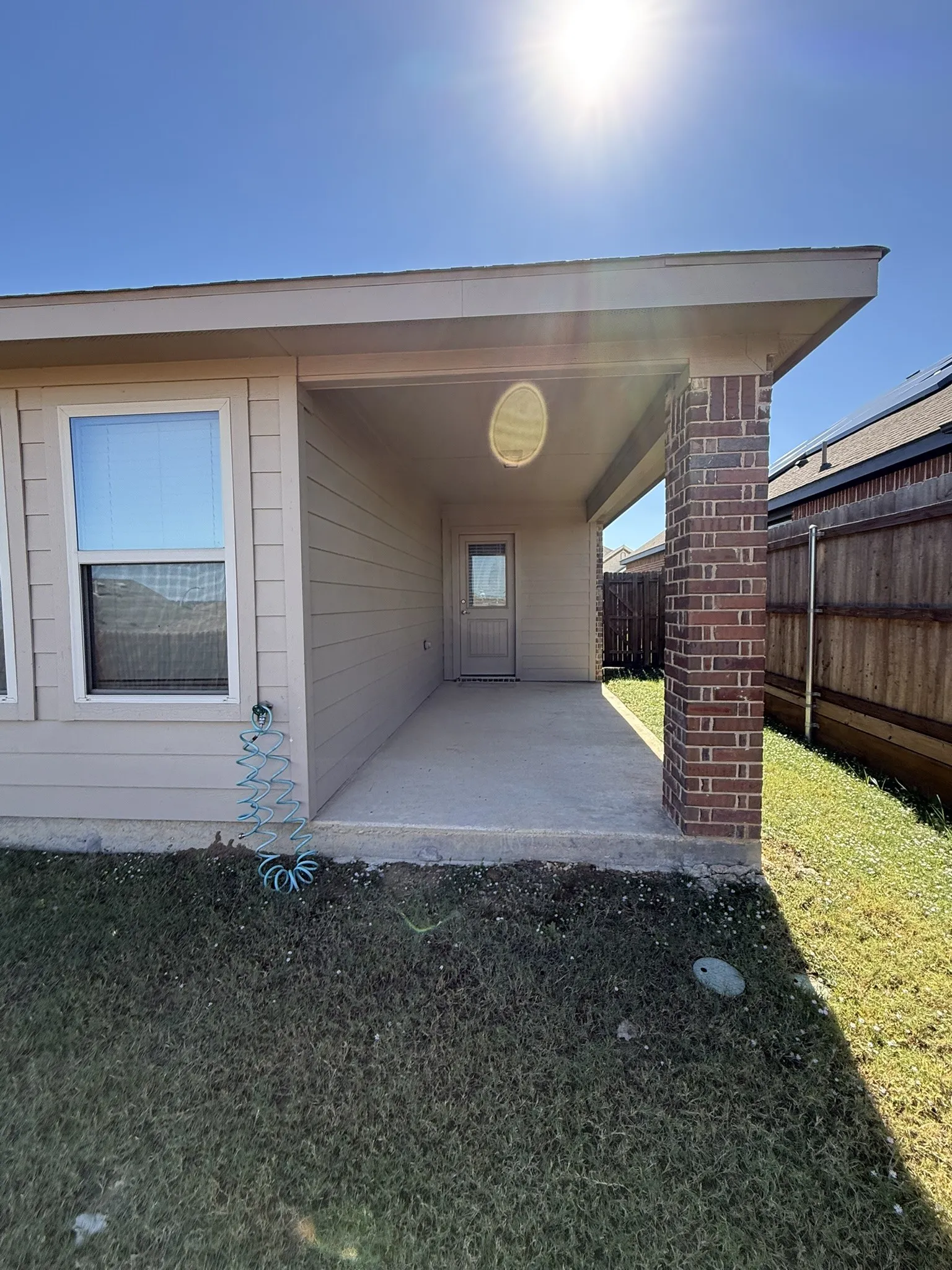 Covered back patio