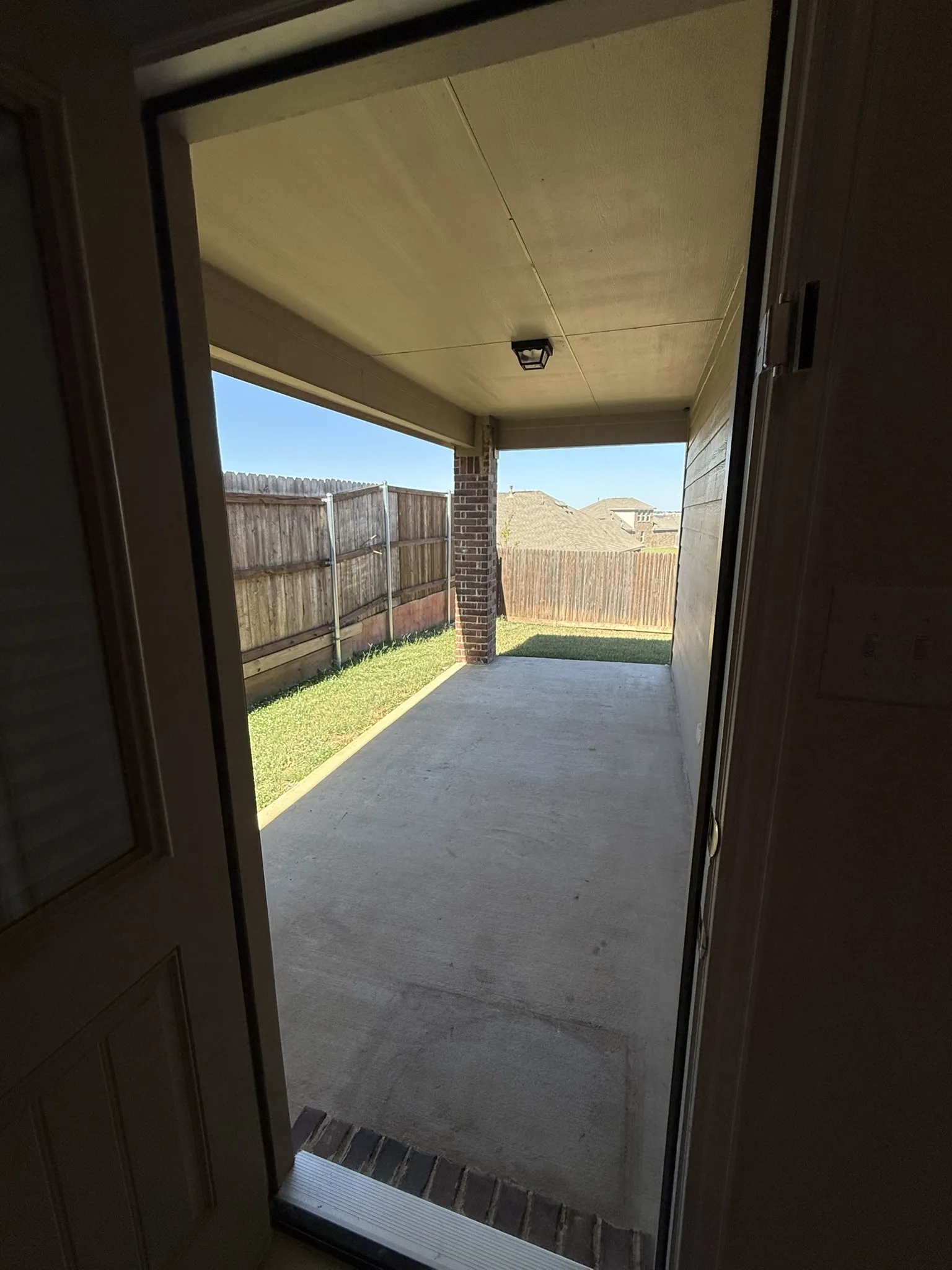 Covered back patio