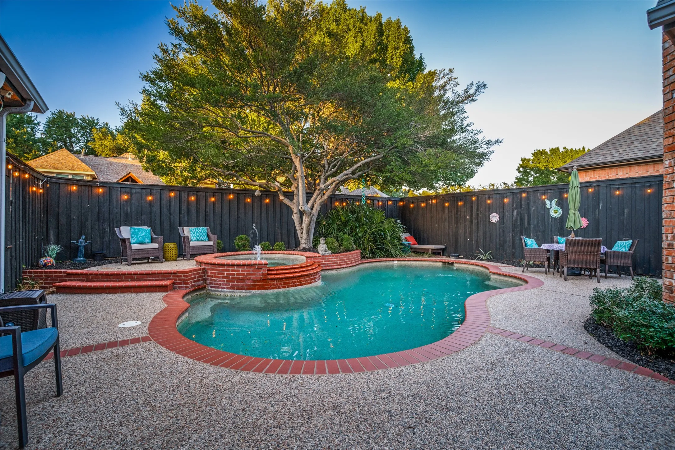 Private backyard.