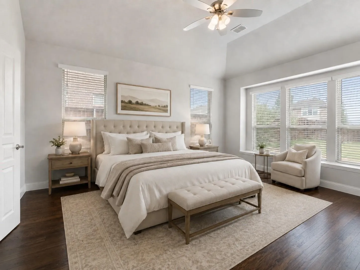 Virtually Staged Primary Bedroom