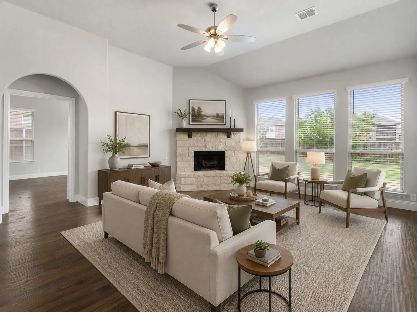 Virtually Staged Living Room