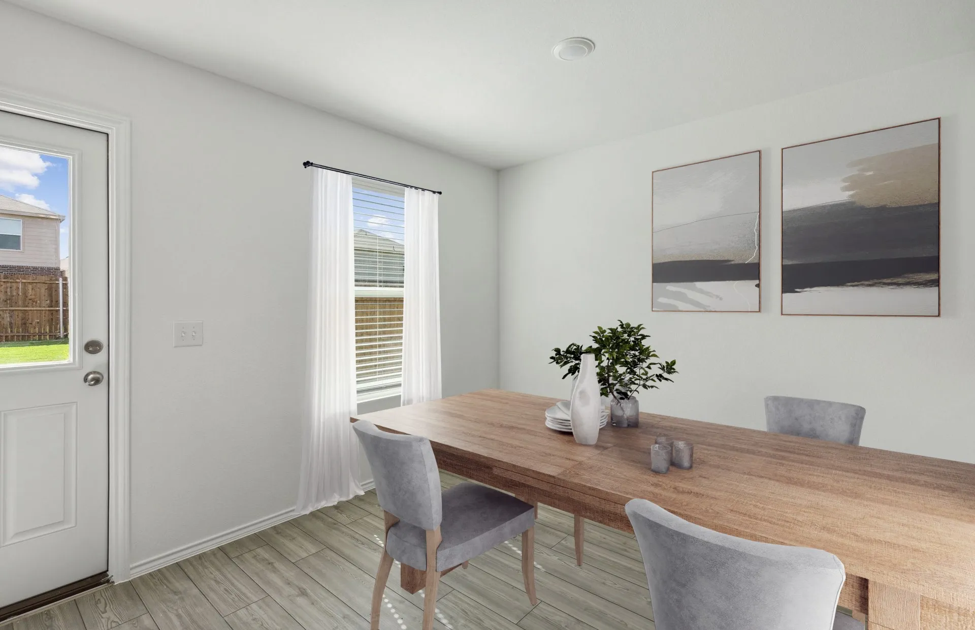 *Model Representation - Formal dining room with large windows