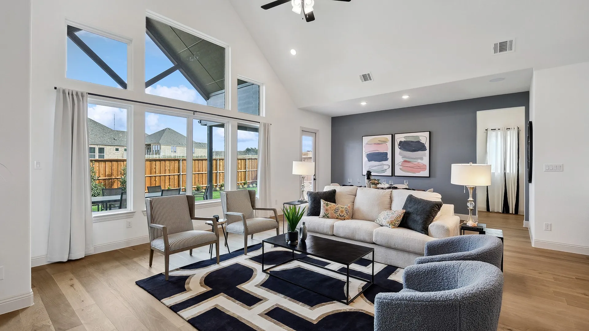 Model home photos of similar floorplans, not pictures of actual home.
