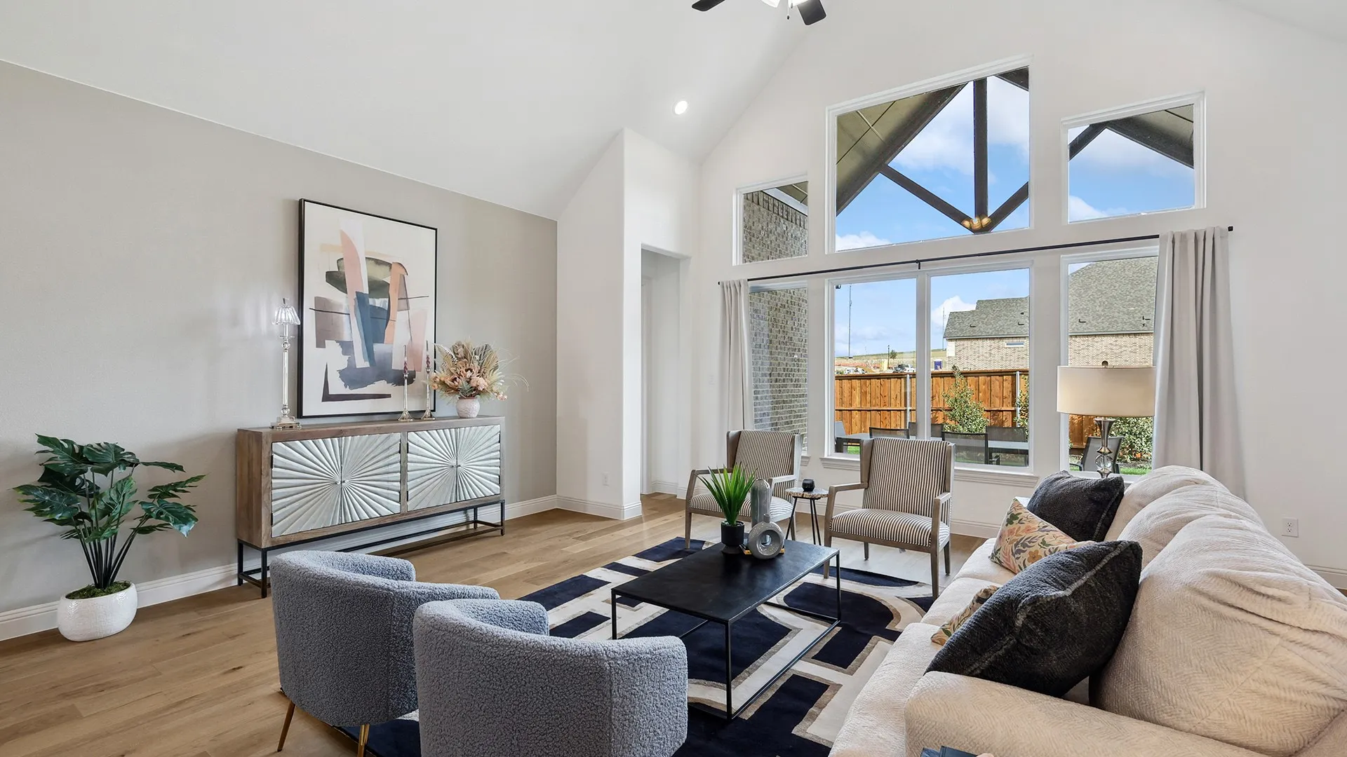 Model home photos of similar floorplans, not pictures of actual home.
