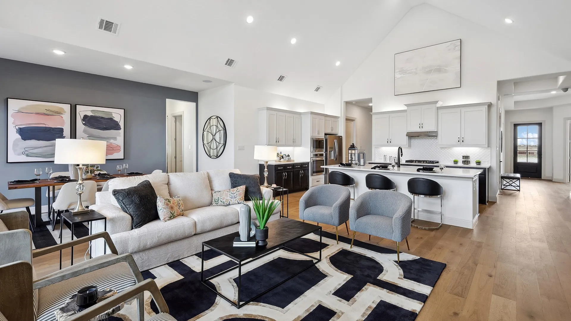 Model home photos of similar floorplans, not pictures of actual home.
