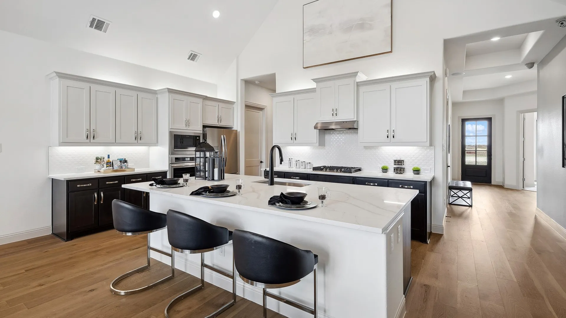 Model home photos of similar floorplans, not pictures of actual home.
