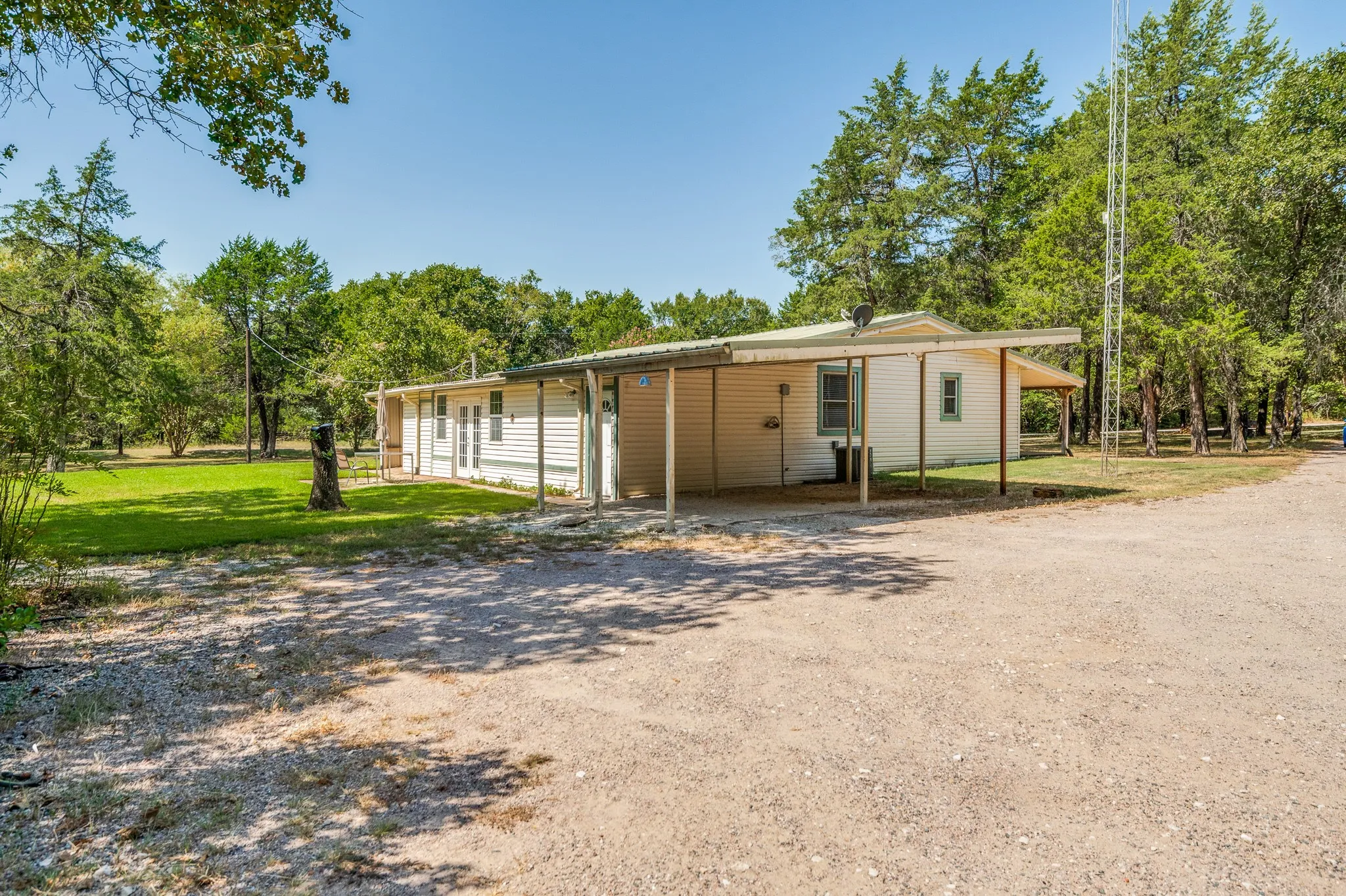Two car carport at main house