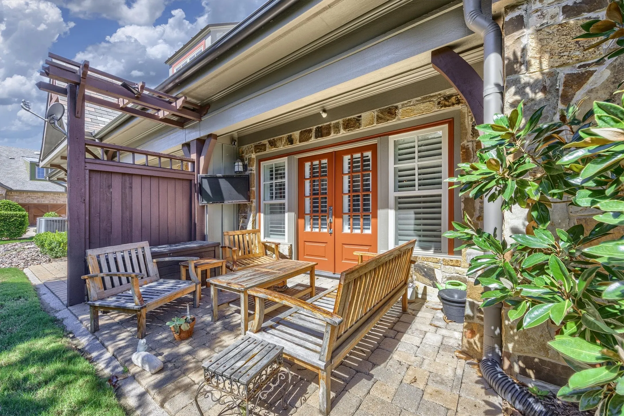 Patio right off of the sitting room provides to perfect place to relax outside.