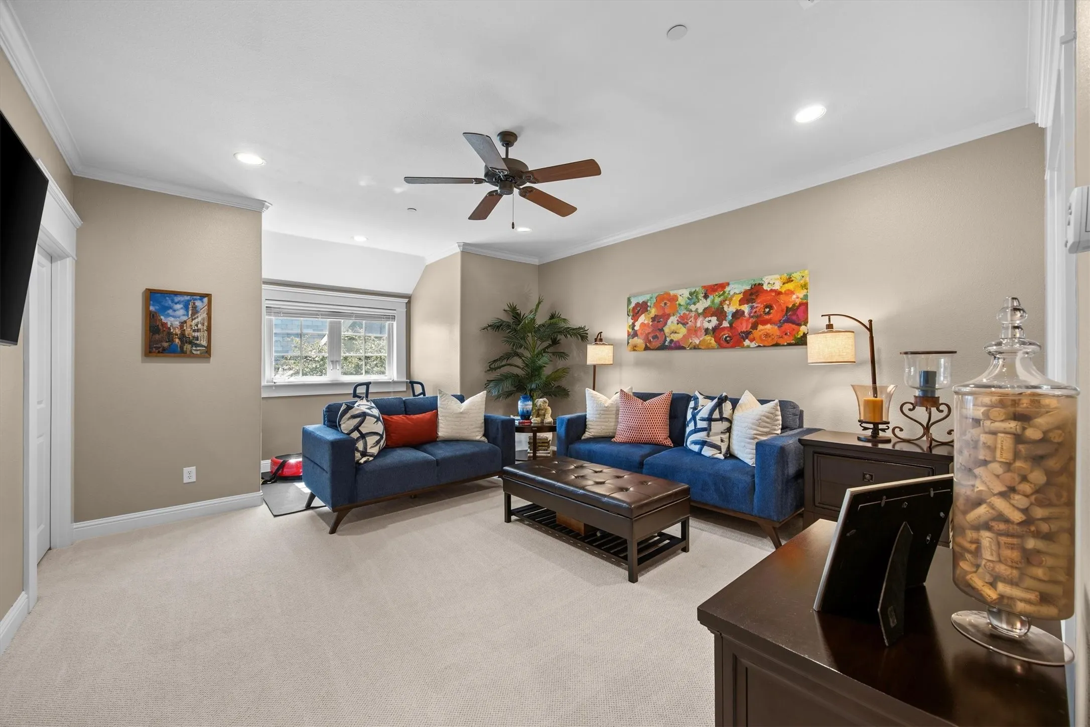 This room is being used as another living room but is technically the 3rd bedroom with HUGE proportions and a large walk in closet.