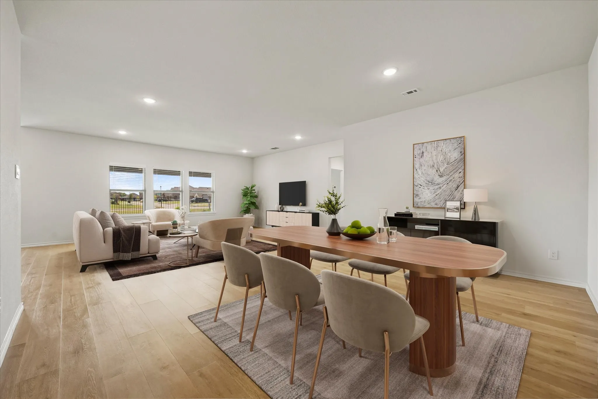 Open floor plan is  a plus. Virtually staged.