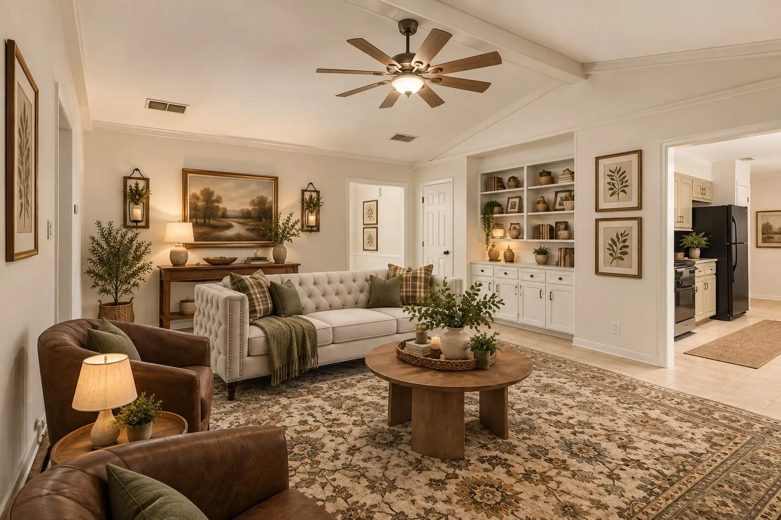 AI Staged Living Room