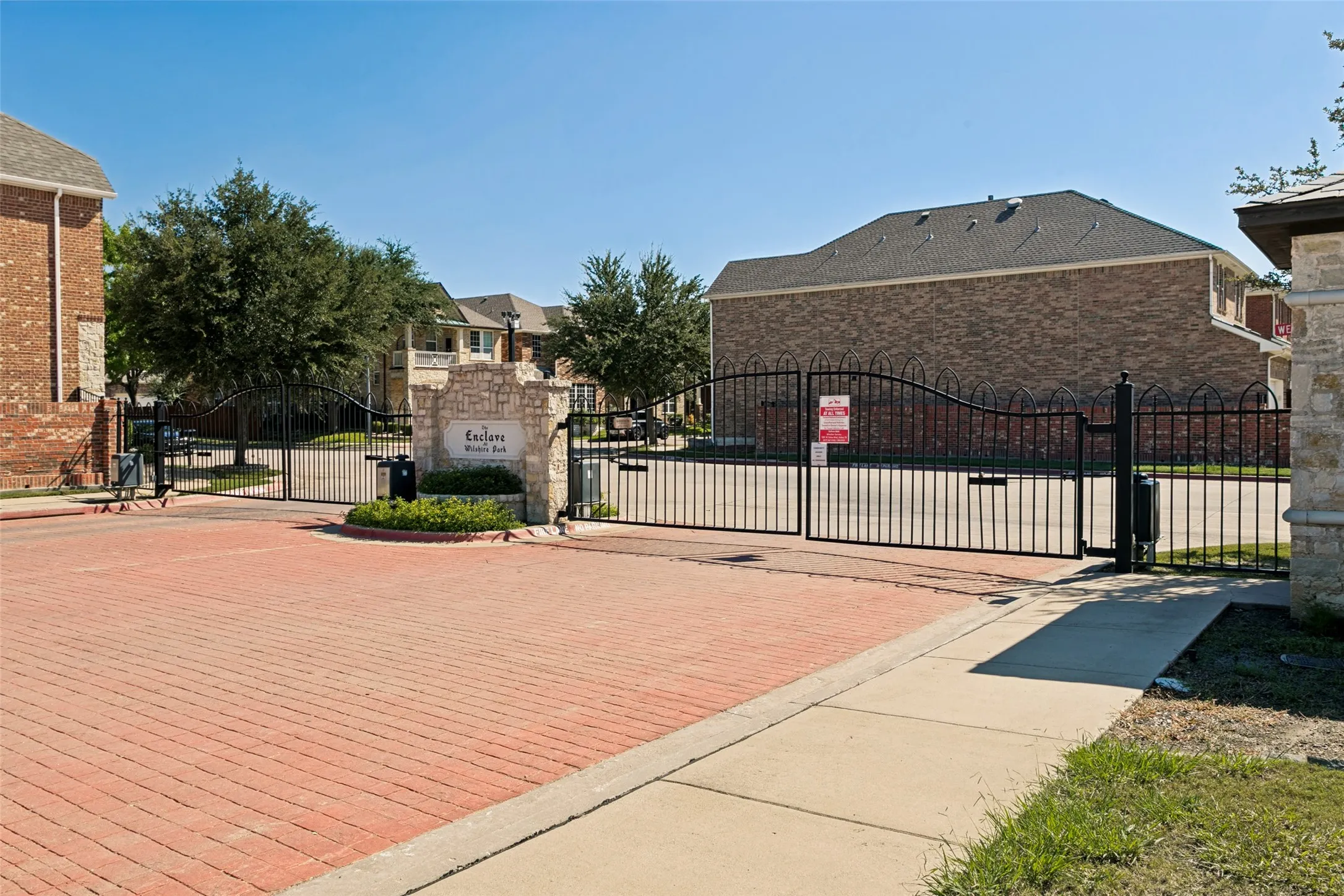 Gated front entrance