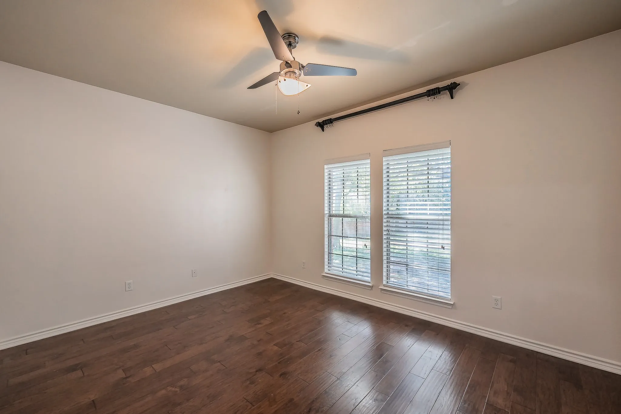 Hardwood-style flooring throughout