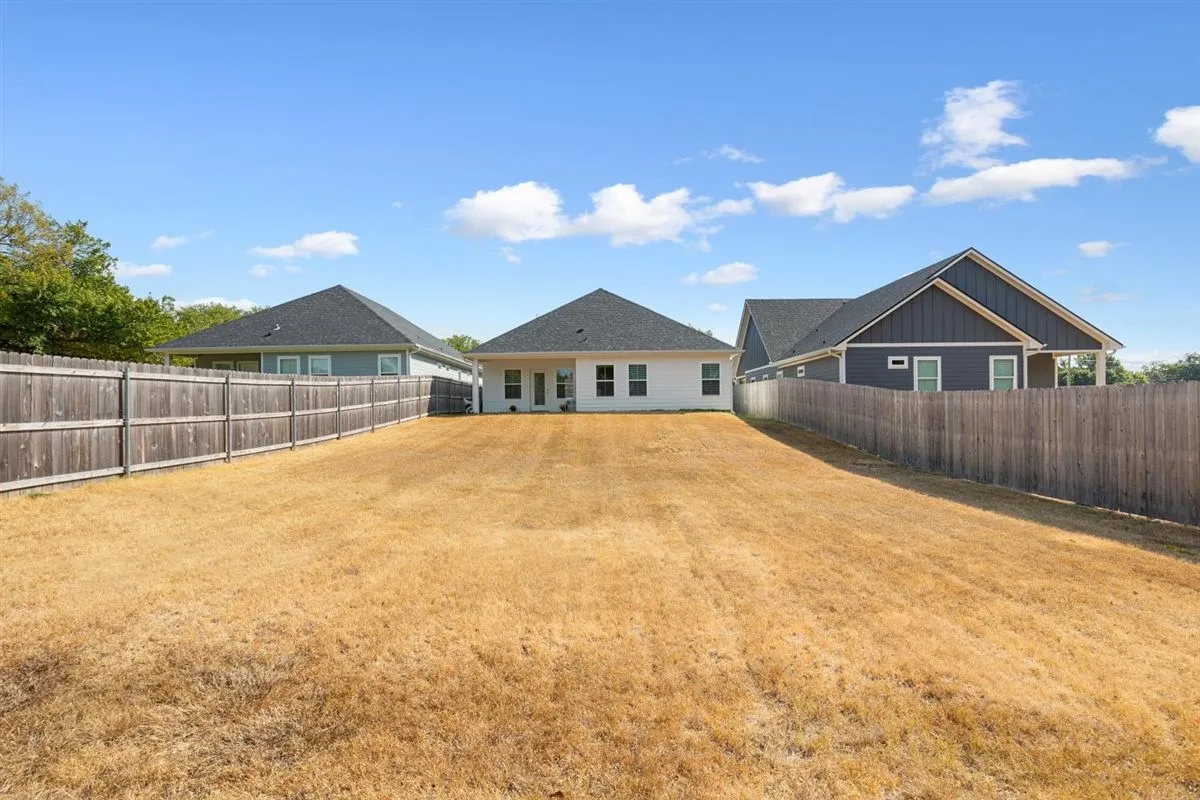 Back yard with park view