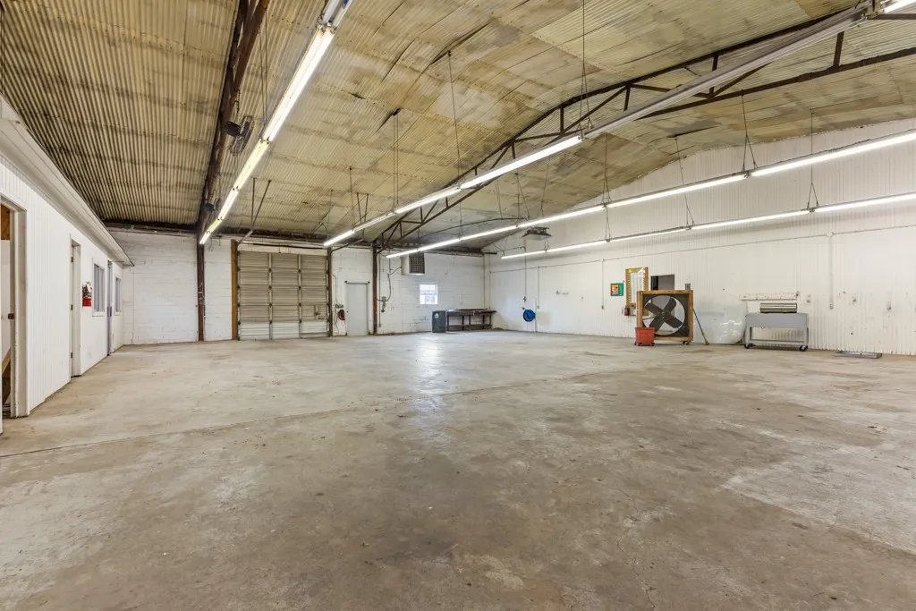 Expansive concrete flooring throughout