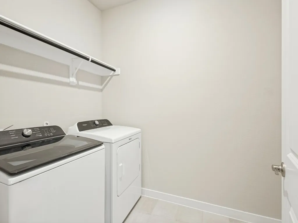 Washer and dryer already installed