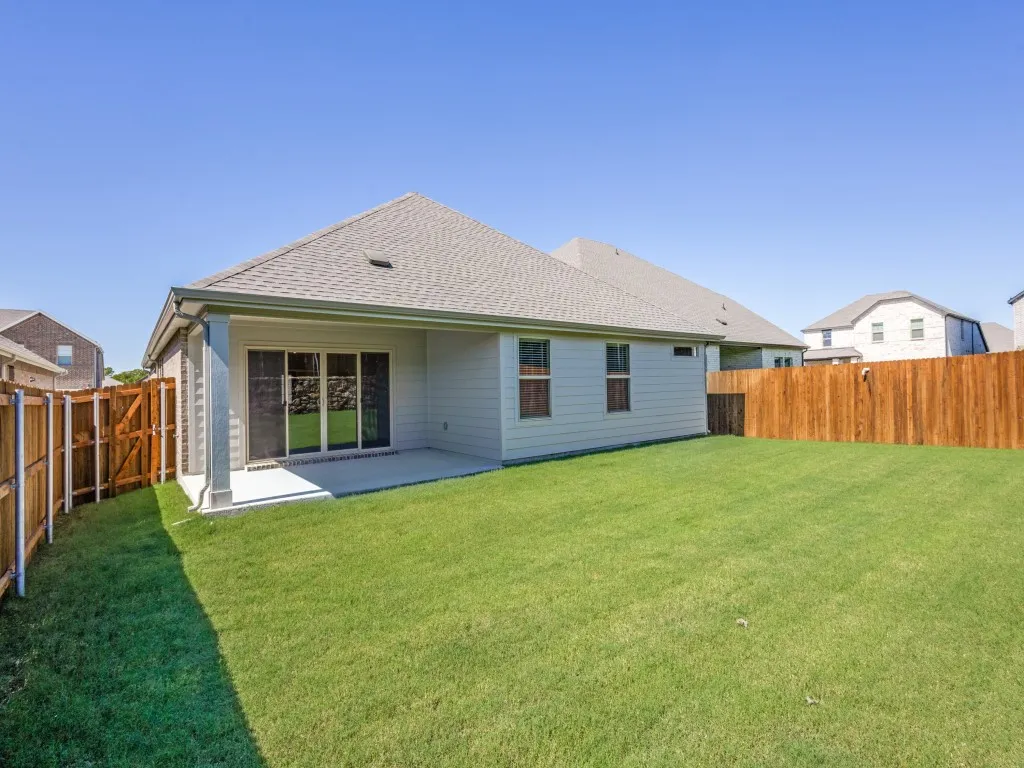 Backyard with privacy fence
