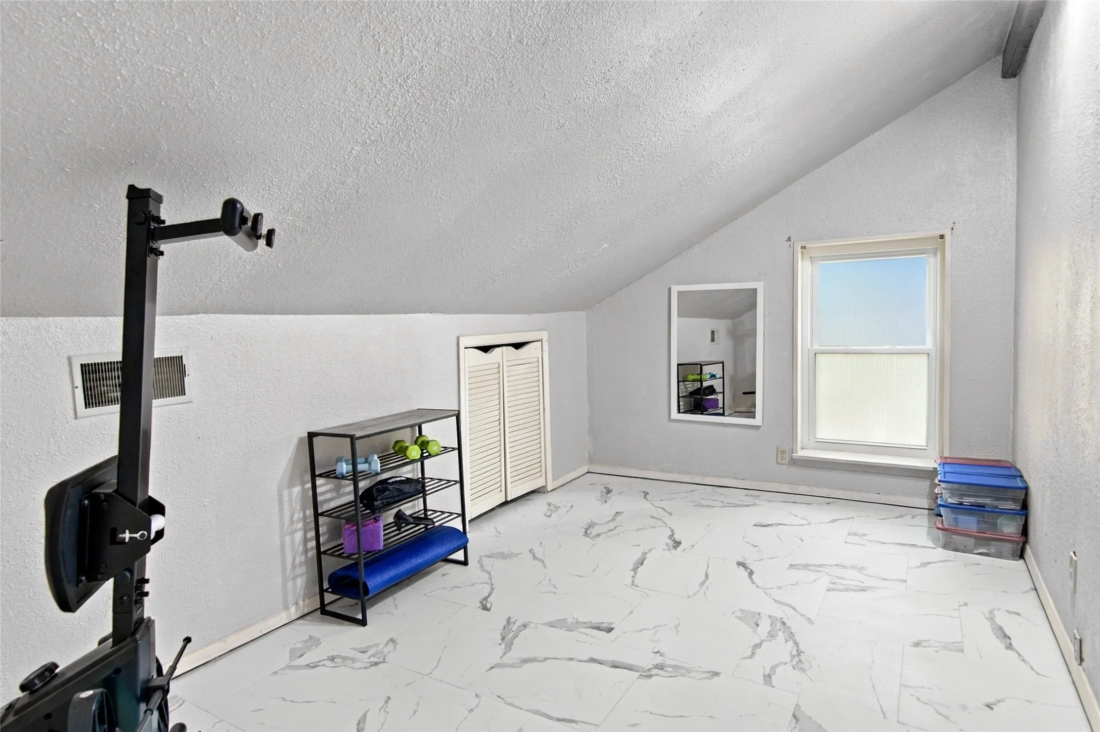 Upstairs secondary bedroom or bonus room