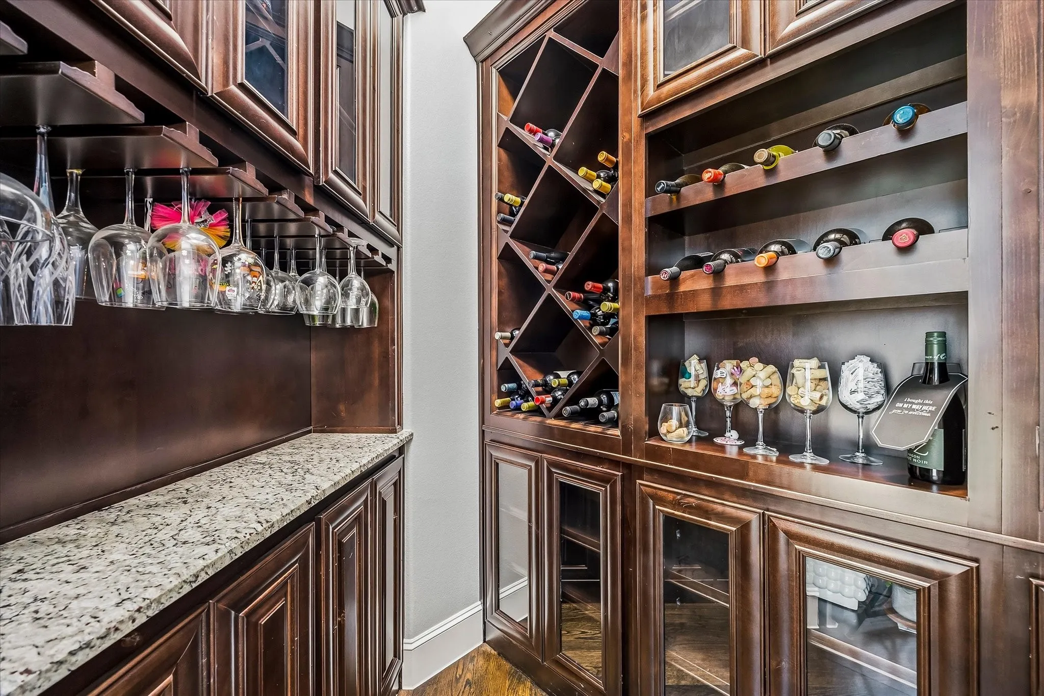 Dining room wine cellar