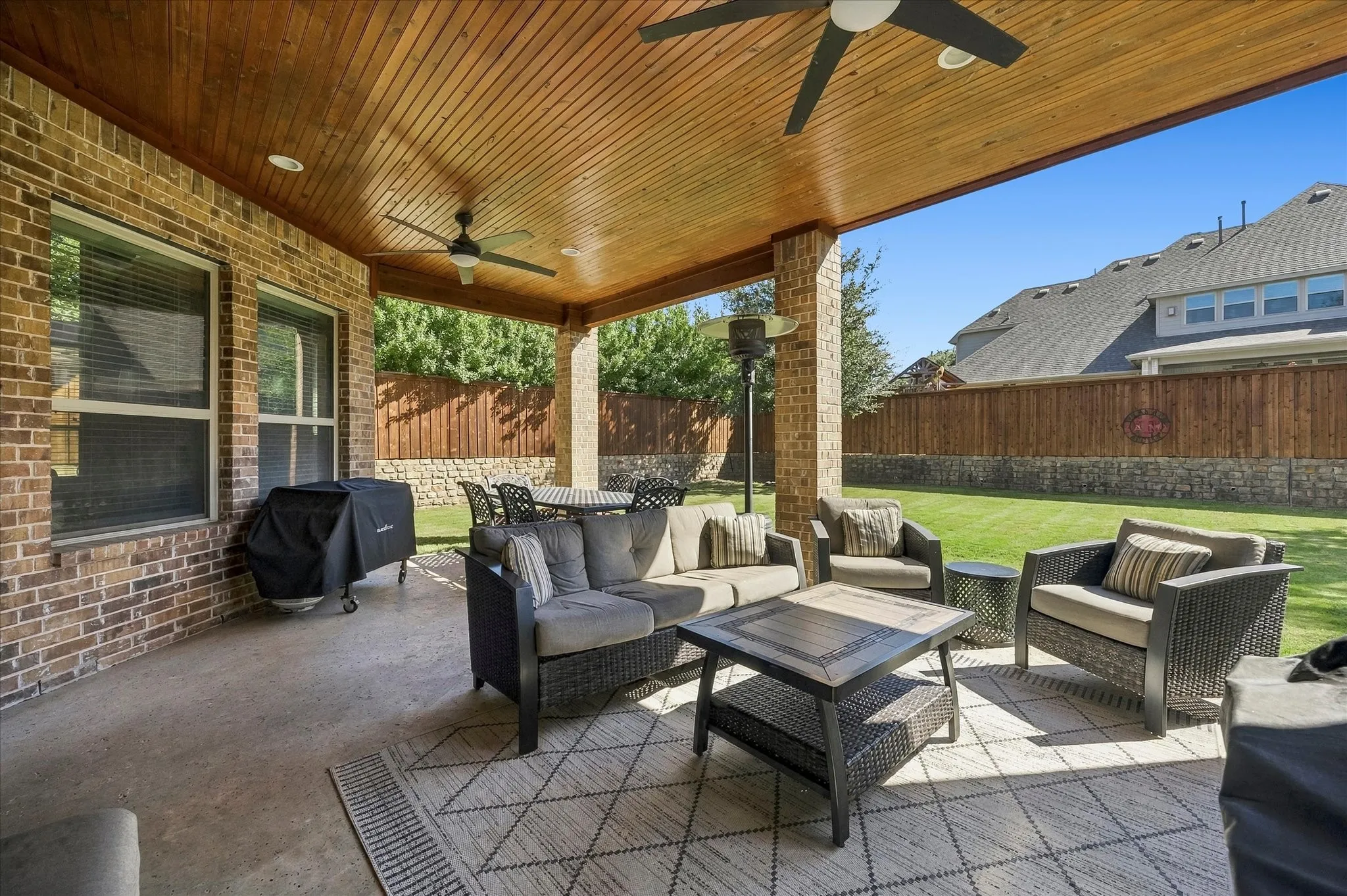 Oversized covered patio
