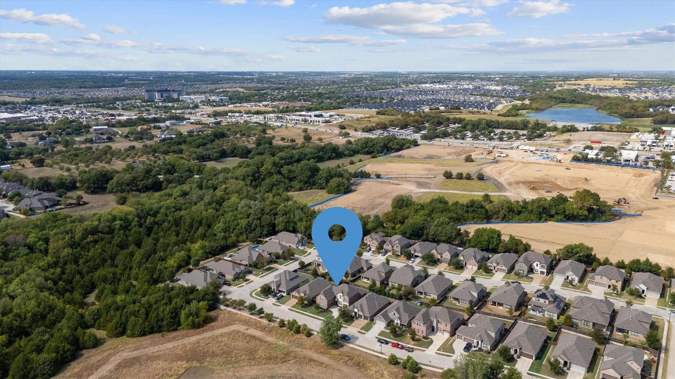Established residential community with varied rooflines and a mix of mature and developing landscape