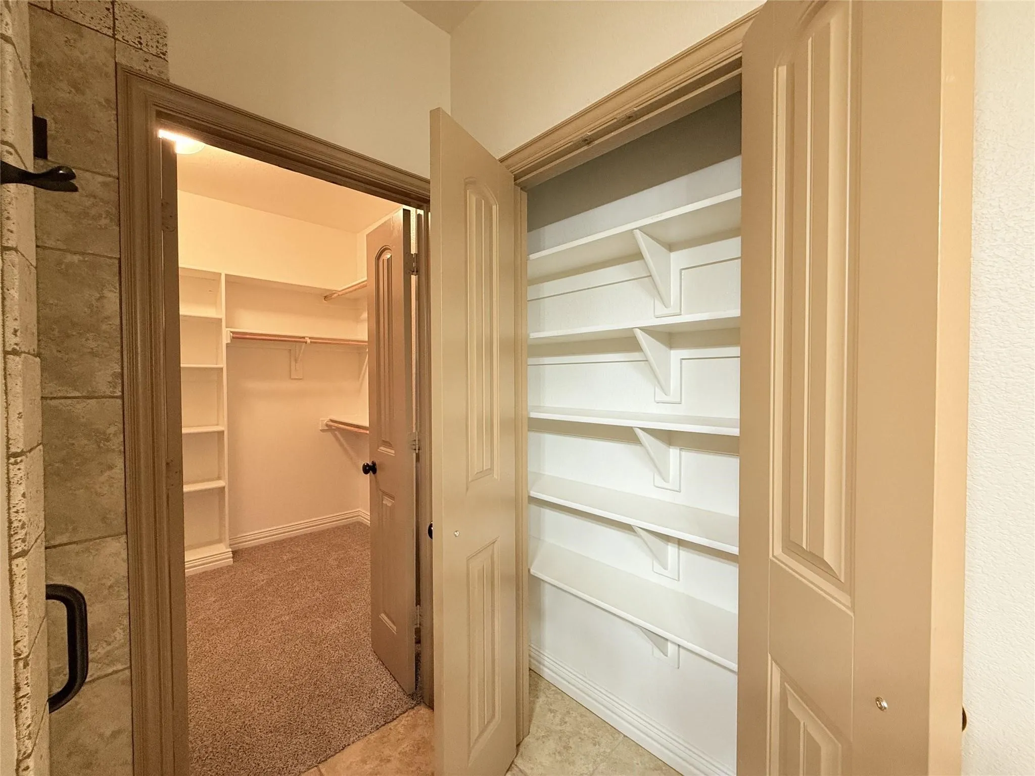 Primary ensuite linen closet
